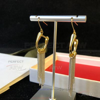 Perfect Replica Celine Yellow Gold Tassel Earrings